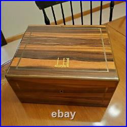 Vintage Dunhill Humidor High Gloss Inlay Wood Box 12 x 10 x 6
