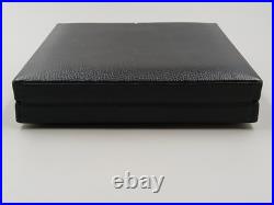 Vintage Dunhill Travel Humidor Square Black Leather Cigar Case