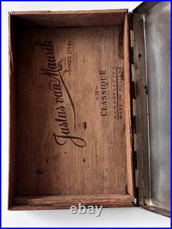 Vintage Dutch Silver Plated Cigar Box Humidor Justus van Maurik, Holland, 12.5