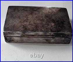 Vintage Dutch Silver Plated Cigar Box Humidor Justus van Maurik, Holland, 12.5