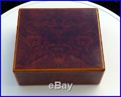 Vintage Elie Bleu Cigar Humidor Holder Box Case Exotic Wood