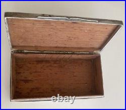 Vintage English Mappin Webb Sterling Silver Cigar Humidor Box 7