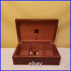 Vintage French Alfred Dunhill Wood Box Bureled Humidor 14 3/4 × 9 1/4× 5 inches