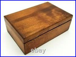 Vintage Genuine American Walnut Wood Cigar Box Tobacco Humidor Cannibus Box