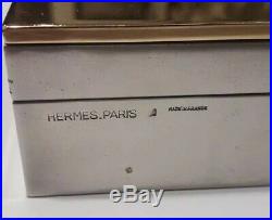 Vintage HERMES PARIS Cigar Box Humidor Louis Vuitton Davidoff Churchill Ashtray