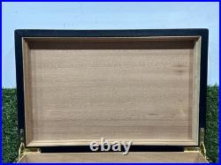 Vintage Italian Parquetry Inlaid Cigar Humidor Box 8 Point Star Handmade
