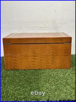 Vintage Italian Parquetry Inlaid Cigar Humidor Box 8 Point Star Handmade