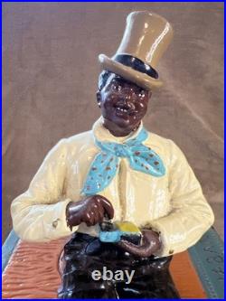 Vintage LAROSA Cigars Figural Humidor Box HABANA COLORADO Cast Metal Tobacciana