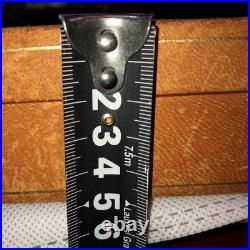 Vintage Leather Box Card Cigarette Cigar Embossed Bridge Brown Tan Wood Humidor