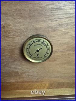 Vintage Louis Vuitton Monogram Cigar Humidor Box Cedar Interior Hygrometer Franc