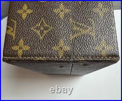 Vintage Louis Vuitton Monogram Cigar Humidor Box Cedar Interior Hygrometer Franc