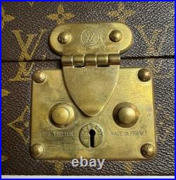 Vintage Louis Vuitton Monogram Cigar Humidor Box Cedar Interior Hygrometer Franc