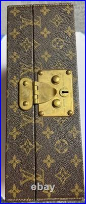 Vintage Louis Vuitton Monogram Cigar Humidor Box Cedar Interior Hygrometer Franc