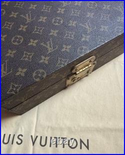 Vintage Louis Vuitton Monogram Cigar Humidor Box Cedar Interior Hygrometer Franc