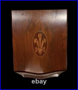 Vintage Maryland Classics Walnut Humidor Keepsake Box Slant Lid Inlaid Crest MCM