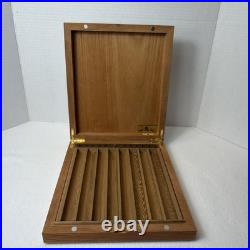 Vintage Mastro de Paja Cigar Box Humidor Burl wood Made in Italy