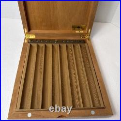 Vintage Mastro de Paja Cigar Box Humidor Burl wood Made in Italy