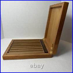 Vintage Mastro de Paja Cigar Box Humidor Burl wood Made in Italy