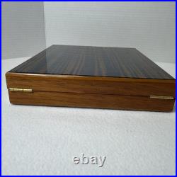 Vintage Mastro de Paja Cigar Box Humidor Burl wood Made in Italy