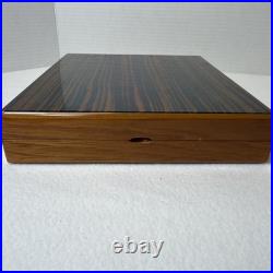 Vintage Mastro de Paja Cigar Box Humidor Burl wood Made in Italy