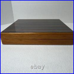 Vintage Mastro de Paja Cigar Box Humidor Burl wood Made in Italy