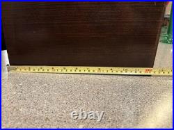 Vintage Milk Glass Lined Wooden Humidor Box As Is