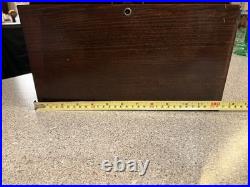 Vintage Milk Glass Lined Wooden Humidor Box As Is