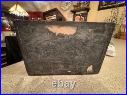 Vintage Milk Glass Lined Wooden Humidor Box As Is