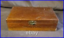 Vintage Officer's Club Wood Cigar Box Boite Nature
