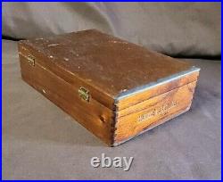 Vintage Officer's Club Wood Cigar Box Boite Nature