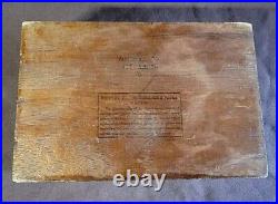 Vintage Officer's Club Wood Cigar Box Boite Nature