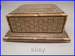 Vintage, Old, Rare, Antique, Handmade Humidor with Wood, Cigar Boxes, 40 Cigar