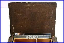 Vintage SYROCO WOOD Cigar Humidor trinket vanity dresser box chest