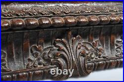 Vintage SYROCO WOOD Cigar Humidor trinket vanity dresser box chest -12X10X3