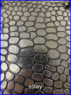 Vintage Silver-Plated Embossed Relief Cigar / Humidor Box, Footed, Velvet Lined