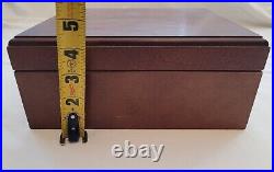 Vintage Spanish Cedar Cigar Humidor Box With Glass Hygrometer and Humidifier