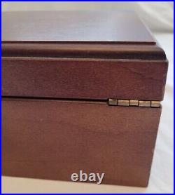 Vintage Spanish Cedar Cigar Humidor Box With Glass Hygrometer and Humidifier