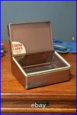 Vintage Store Counter Glass Display Case Corina Larks Cigar Humidor Box cabinet