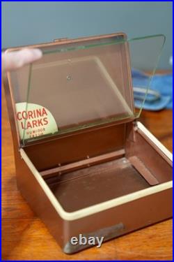 Vintage Store Counter Glass Display Case Corina Larks Cigar Humidor Box cabinet