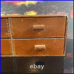 Vintage Thompson Co. Cigar Box 4 Drawer Tobacco Wooden Sampler Gentleman Classy