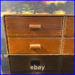 Vintage Thompson Co. Cigar Box 4 Drawer Tobacco Wooden Sampler Gentleman Classy