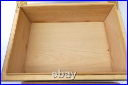 Vintage Used Wood Box Cigar Humidor Black Rectangular Chest Temperature Control