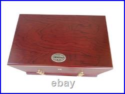 Vintage Windsor Large Humidor Cigar Box Cherry Wood 1915 Thompson