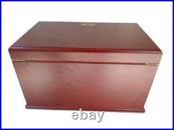 Vintage Windsor Large Humidor Cigar Box Cherry Wood 1915 Thompson