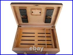 Vintage Windsor Large Humidor Cigar Box Cherry Wood 1915 Thompson