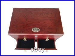 Vintage Windsor Large Humidor Cigar Box Cherry Wood 1915 Thompson