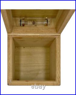 Vintage Wood Cigar Humidor Box 6.5 x 7H