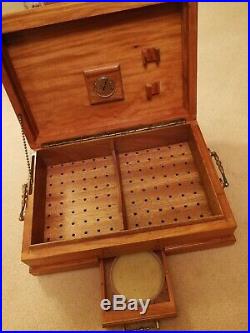 Vintage Wood humidor cigar storage box cabinet
