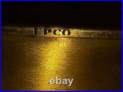 Vintage antique EPCO cigar box Rockwell Kent fine art deco brass & wood