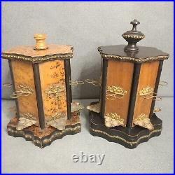 Vintage cigar carousels from France, 19 century, 2 items in lot, not a humidor